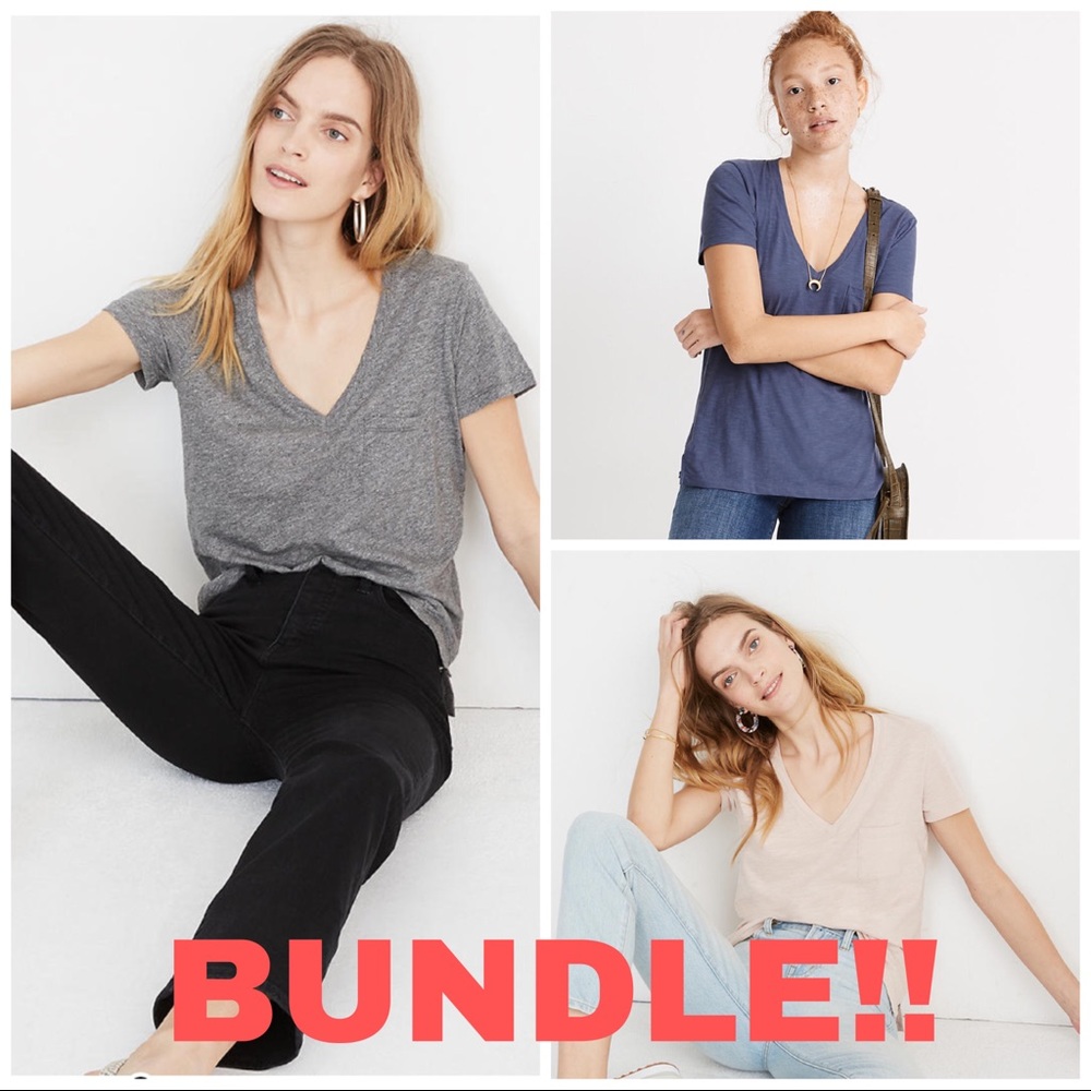 Madewell Cotton V Neck Tees